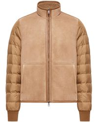 Moncler - Moncler Crachin Reversible Shearling & Nappa Short Down Jacket - Lyst