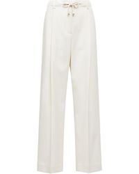 Moncler - Wool Gabardine Tailored Trousers - Lyst