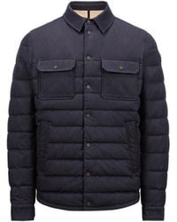 メンズ Moncler Tuxダウンシャツジャケット ブラック | Lyst