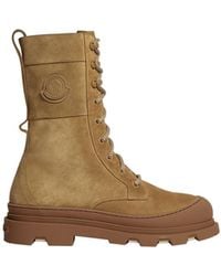 Moncler - Botas Con Cordones De Ante Vera High, Mujer, Talla - Lyst