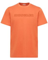 Moncler - Moncler Logo Cotton Jersey T-Shirt - Lyst