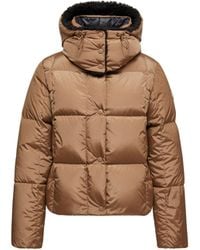 Moncler - Piumino Corto Con Cappuccio E Trapuntatura A Quadri Castelnou, Donna, Taglia - Lyst