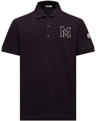 Moncler - Moncler Monogram Cotton Piquet Polo Shirt - Lyst