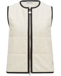 Moncler - Terry Cloth Logo Jacquard Padded Gilet - Lyst