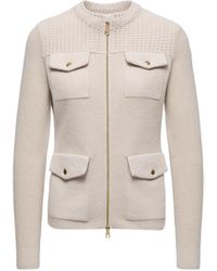 Moncler - Padded Wool Zip-Up Cardigan - Lyst