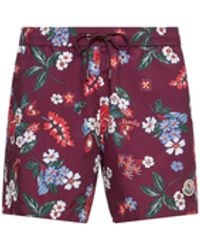 Moncler - Moncler Floral Print Swim Shorts - Lyst