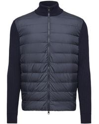 Moncler - Moncler Padded Wool Zip-Up Cardigan - Lyst