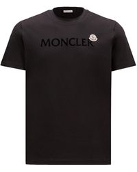 Moncler - T-shirt mit logo - Lyst