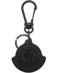 Moncler - Logo Leather Key Ring - Lyst