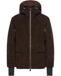 Moncler - Moncler Airolo Corduroy Insulated Hooded Ski Jacket - Lyst