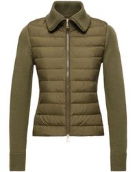 Moncler - Moncler Padded Zip-Up Wool Cardigan - Lyst