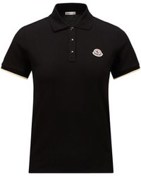 Moncler - Moncler Logo Cotton Piquet Polo Shirt - Lyst