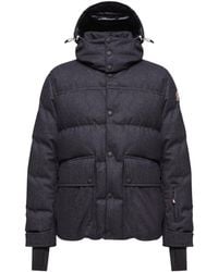 Moncler - Moncler Servance Wool Denim Hooded Down Ski Jacket - Lyst