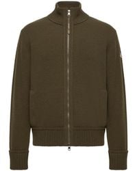 Moncler - Moncler Cashmere & Wool Zip-Up Cardigan - Lyst
