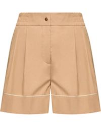 Moncler - Moncler Tailored Cotton Blend Shorts - Lyst