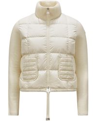 Moncler - Moncler Square-Quilted Padded Wool Zip-Up Cardigan - Lyst