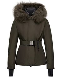 Moncler - Laplance Gore-Tex Daunen-Skijacke Mit Shearling-Besatz Und Kapuze, Damen, Größe - Lyst