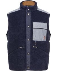 Moncler - Moncler Teddy & Chambray Gilet - Lyst