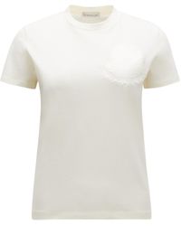Moncler - T-shirt con patch del logo - Lyst