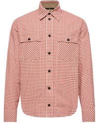 Moncler - Moncler Long Sleeve Check Cotton Shirt - Lyst