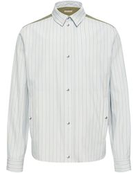 Moncler - Moncler Striped Cotton Poplin Shirt - Lyst