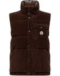 Moncler - Chaleco Plumífero De Pana Agen, Hombre, Talla - Lyst