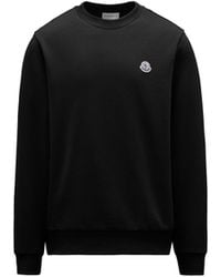 Moncler - Logo-patch Cotton Sweatshirt - Lyst