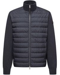 Moncler - Padded Wool & Cashmere Zip-Up Cardigan - Lyst