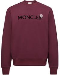 Moncler - Sweat En Coton Avec Logo - Lyst