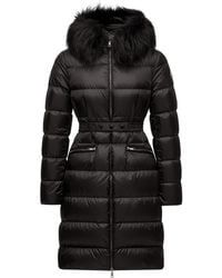 Moncler - Moncler Boedic Hooded Shearling-Trimmed Long Down Jacket - Lyst