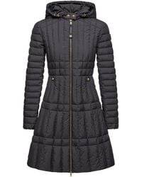 Moncler - Moncler Menthelong Vertical-Quilted Hooded Down Jacket - Lyst