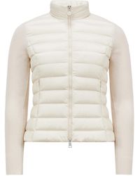 Moncler - Padded Wool Zip-Up Cardigan - Lyst
