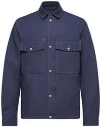 Moncler - Moncler Watagua Cotton & Linen Blend Shirt Jacket - Lyst