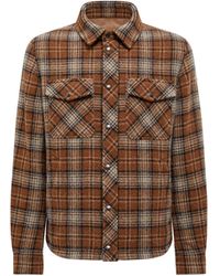Moncler - Checked Wool Shirt Jacket - Lyst