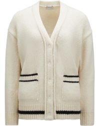 Moncler - Cárdigan de lana con logotipo - Lyst