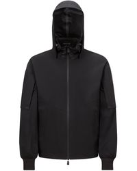 Moncler - Giacca Shell Con Cappuccio Tesso, Uomo, Taglia - Lyst
