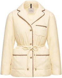 Moncler - Moncler Tieche Belted Mid-Length Down Jacket - Lyst