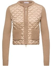 Moncler - Moncler Geometric-Quilted Padded Zip-Up Cardigan - Lyst