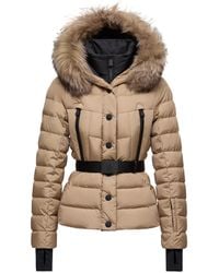 Moncler - Beverley Daunen-Skijacke Mit Kapuze Und Shearling-Besatz, Damen, Größe - Lyst