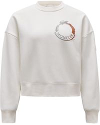 Moncler - Sweatshirt mit logo-motiv - Lyst