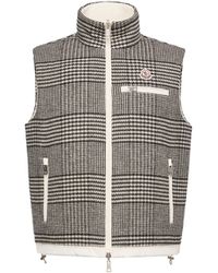 Moncler - Moncler Gienah Reversible Wool Blend Down Vest - Lyst