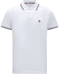 Moncler - Poloshirt mit logoaufnäher - Lyst