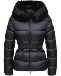 Moncler - Boed Hooded Shearling-Trimmed Short Down Jacket - Lyst