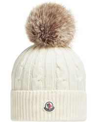 Moncler - Wool & Cashmere Beanie With Pom Pom - Lyst