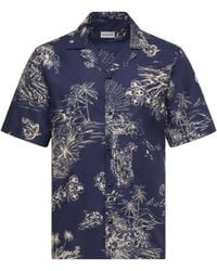Moncler - Moncler Floral Print Short Sleeve Cotton Shirt - Lyst