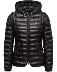 Moncler - Plumífero Corto Con Capucha 2 En 1 Karura, Mujer, Talla - Lyst