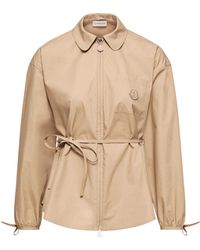 Moncler - Moncler Cotton Poplin Zip-Up Shirt Jacket - Lyst