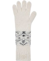 Moncler - Moncler Crystal-Embroidered Alpaca & Wool Blend Gloves - Lyst