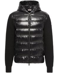 Moncler - Moncler Cashmere & Wool Blend Padded Zip-Up Cardigan - Lyst
