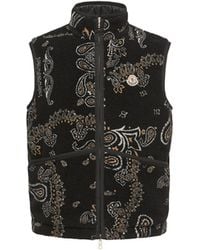 Moncler - Moncler Reversible Paisley Print Padded Teddy Gilet - Lyst